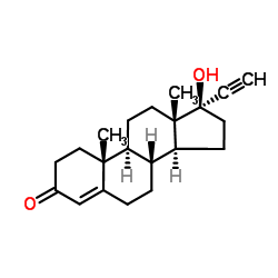 炔孕酮 结构式