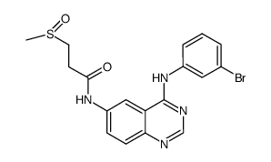 Propanamide, N-[4-[(3-bromophenyl)amino]-6-quinazolinyl]-3-(methylsulfinyl)- 结构式