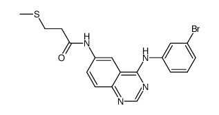 Propanamide, N-[4-[(3-bromophenyl)amino]-6-quinazolinyl]-3-(methylthio)- 结构式