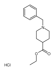 1-苄基-4-哌啶甲酸乙酯盐酸盐 结构式