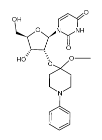 Uridine, 2'-O-(4-methoxy-1-phenyl-4-piperidinyl)- (9CI) 结构式