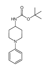 Carbamic acid, N-(1-phenyl-4-piperidinyl)-, 1,1-dimethylethyl ester 结构式