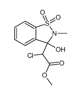 α-氯-2,3-二氢-3-羟基-2-甲基-1,2-苯并异噻唑-3-乙酸甲酯-1,1-二氧化物 结构式