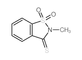 2-甲基-1,2-苯并异噻唑-3(2H)-硫酮-1,1-二氧化物 结构式