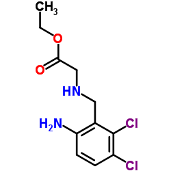 N-(2,3-二氯-6-氨基苄基)甘氨酸乙酯 结构式