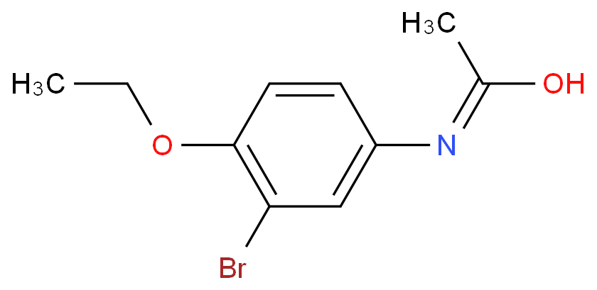 N-(3-溴-4-乙氧基苯基)乙酰胺 结构式
