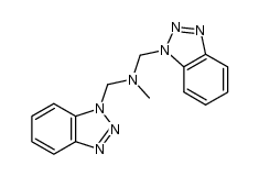 1H-苯并三唑-1-甲胺,N-(1H-苯并三唑-1-基甲基)-N-甲基- 结构式