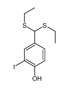 Phenol, 4-[bis(ethylthio)methyl]-2-iodo- 结构式