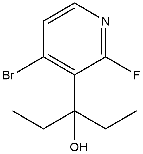 4-溴-2-氟-α,α-二乙基-3-吡啶甲醇 结构式
