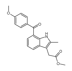 1H-吲哚-3-乙酸,7-(4-甲氧基苯甲酰基)-2-甲基-,甲酯 结构式