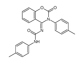 Urea, N-[2,3-dihydro-3-(4-methylphenyl)-2-oxo-4H-1,3-benzoxazin-4-ylidene]-N'-(4-methylphenyl)- 结构式