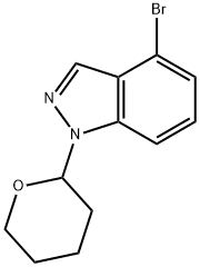 4-溴-1-(四氢-2H-吡喃-2-基)-1H-吲唑 结构式