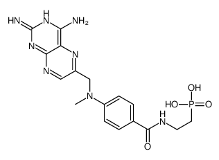Phosphonic acid, [2-[[4-[[(2,4-diamino-6-pteridinyl)methyl]methylamino]benzoyl]amino]ethyl]- (9CI) 结构式