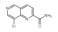 8-溴-1,6-萘啶-2-甲酰胺 结构式