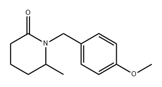1-(4-甲氧基苄基)-6-甲基-2-哌啶酮 结构式