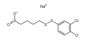 4-[(3,4-二氯苯基)二硫基]-1-丁亚磺酸钠 结构式
