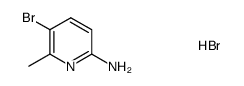 5-溴-6-甲基-2-吡啶胺氢溴酸盐 结构式