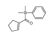 Benzene, [(1-cyclopenten-1-ylcarbonyl)dimethylsilyl]- 结构式
