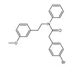 4-溴-N-[2-(3-甲氧基苯基)乙基]-N-苯基苯乙酰胺 结构式