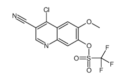 4-氯-3-氰基-6-甲氧基-7-喹啉基三氟甲磺酸酯 结构式