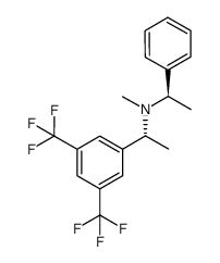 Benzenemethanamine, N,α-dimethyl-N-[(1R)-1-phenylethyl]-3,5-bis(trifluoromethyl)-, (αR)- 结构式
