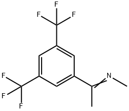 N-[1-[3,5-双(三氟甲基)苯基]亚乙基]甲胺 结构式