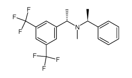 Benzenemethanamine, N,α-dimethyl-N-[(1S)-1-phenylethyl]-3,5-bis(trifluoromethyl)-, (αS)- 结构式