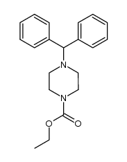4-二苯甲基哌嗪-1-羧酸乙酯 结构式