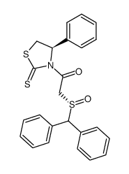 Ethanone, 2-[(S)-(diphenylmethyl)sulfinyl]-1-[(4R)-4-phenyl-2-thioxo-3-thiazolidinyl]- 结构式