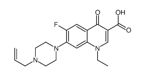 1-乙基-6-氟-4-氧代-7-(4-丙-2-烯基哌嗪-1-基)喹啉-3-羧酸 结构式