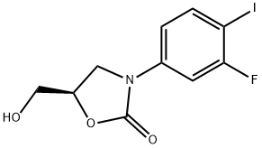 (5R)-3-(3-氟-4-碘苯基)-5-羟甲基恶唑烷-2-酮 结构式