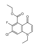 7-氯-1-乙基-6-氟-1,4-二氢-4-氧代喹啉-3-羧酸乙酯 结构式