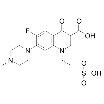 甲磺酸培氟沙星 结构式