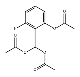 1-[2-(乙酰氧基)-6-氟苯基]甲烷二醇 1,1-二乙酸酯 结构式