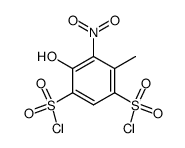 4-羟基-6-甲基-5-硝基-1,3-苯二磺酰氯 结构式