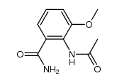 2-乙酰氨基-3-甲氧基苯甲酰胺 结构式