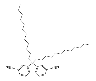 9,9-双十二烷基-9H-芴-2,7-二腈 结构式