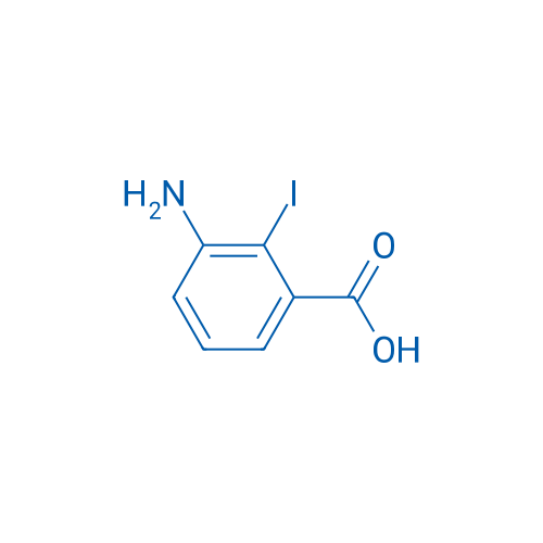 3-氨基-2-碘苯甲酸 结构式