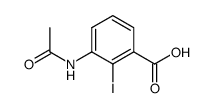 3-乙酰氨基-2-碘苯甲酸 结构式
