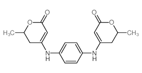 2H-吡喃-2-酮,4,4'-(1,4-苯二亚氨基)双[5,6-二氢-6-甲基-] 结构式