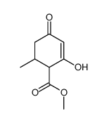 2-Cyclohexene-1-carboxylic acid, 2-hydroxy-6-methyl-4-oxo-, methyl ester 结构式
