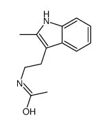 N-[2-(2-甲基-1H-吲哚-3-基)乙基]乙酰胺 结构式