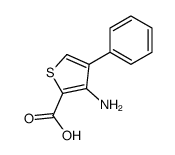 3-氨基-4-苯基噻吩-2-羧酸 结构式