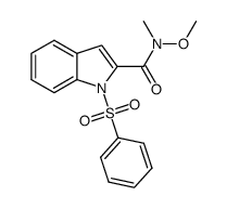1H-Indole-2-carboxamide, N-methoxy-N-methyl-1-(phenylsulfonyl)- 结构式
