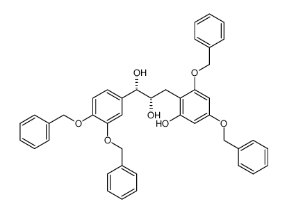 1,2-Propanediol, 1-[3,4-bis(phenylmethoxy)phenyl]-3-[2-hydroxy-4,6-bis(phenylmethoxy)phenyl]-, (1S,2S)- 结构式