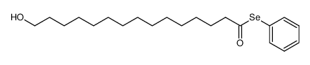 Pentadecaneselenoic acid, 15-hydroxy-, Se-phenyl ester 结构式