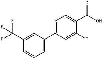 2-氟-4-(3-三氟甲基苯基)苯甲酸 结构式