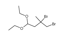 3,4-二溴-1,1-二乙氧基-3-甲基丁烷 结构式