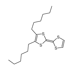 2-(1,3-二硫杂环戊二烯-2-亚基)-4,5-二己基-1,3-二硫杂环戊二烯 结构式