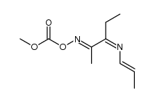 2-戊酮,3-(1-丙烯基亚氨基)-O-(甲氧羰基)肟,(E,E,Z)- 结构式